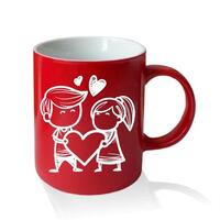 Кружка с гравировкой красная