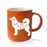 Кружка с гравировкой оранжевая