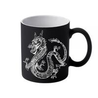 Кружка Бон с гравировкой черная