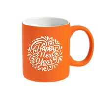 Кружка Бон с гравировкой оранжевая